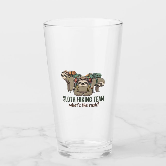 Copo De Pint Funny Sloth Hiking Classic T-Shirt_5 (Frente)