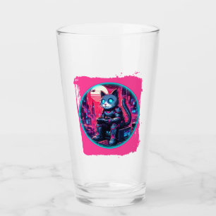 Copo De Pint Futurística Feline Tech