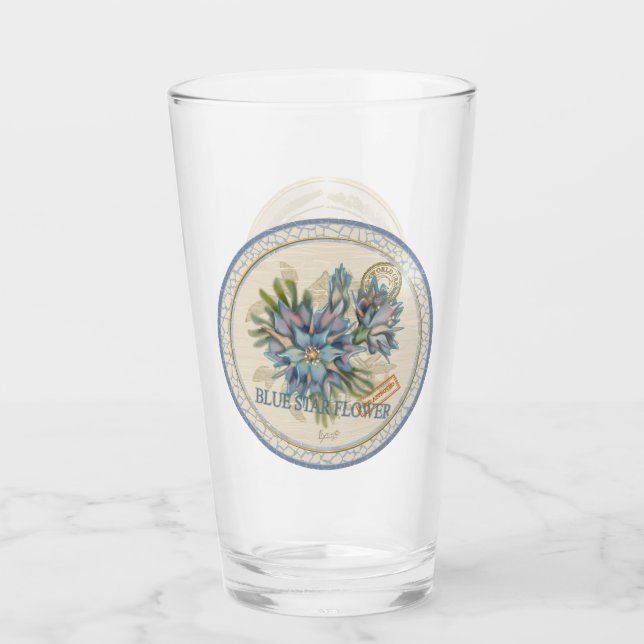 Copo De Pint G. Flor azul do Instituto de Criação (Frente)