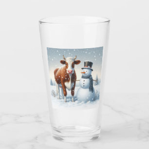 Copo De Pint Galinha e bonitão no campo de inverno