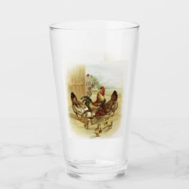 Copo De Pint Galinhas Fazendas de Arte Vintage