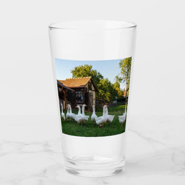 Copo De Pint Gänse Bauernhof Glas (Frente)