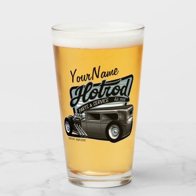 Copo De Pint Garagem Compre de velocidade do Sedan de hot Rod s (Frente (Preenchido))