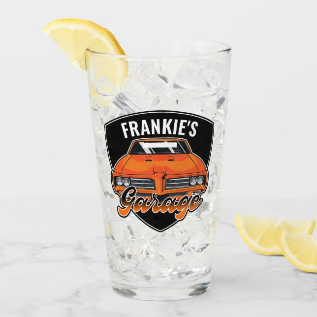 Copo De Pint Garagem Personalizada De 1969 Ram Air 400 (Gelo frontal)