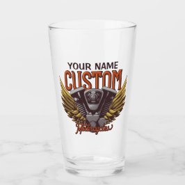 Copo De Pint Garagem Personalizada de Eagle Wings Biker