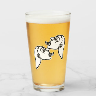 Copo De Pint Garotas Sedutoras Contorno Branco