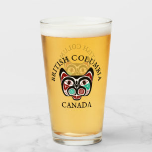 Copo De Pint Gatinho de Gráficos Red Black Vetor Nativo Americ