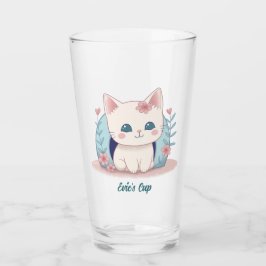 Copo De Pint Gatinho Fofo Kawaii Chibi 