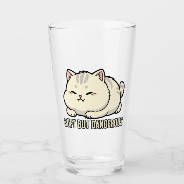 Copo De Pint Gatinho Macio Mas Perigoso (Frente)