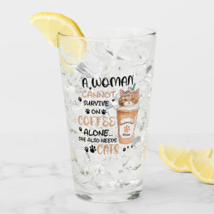 Copo De Pint Gato bonito e uma taça de café