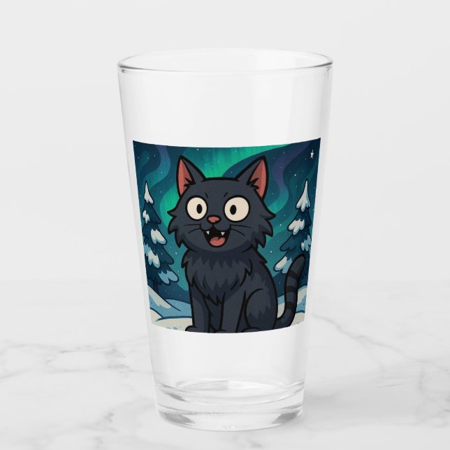 Copo De Pint Gato de Natal Islandês Yule  (Frente)