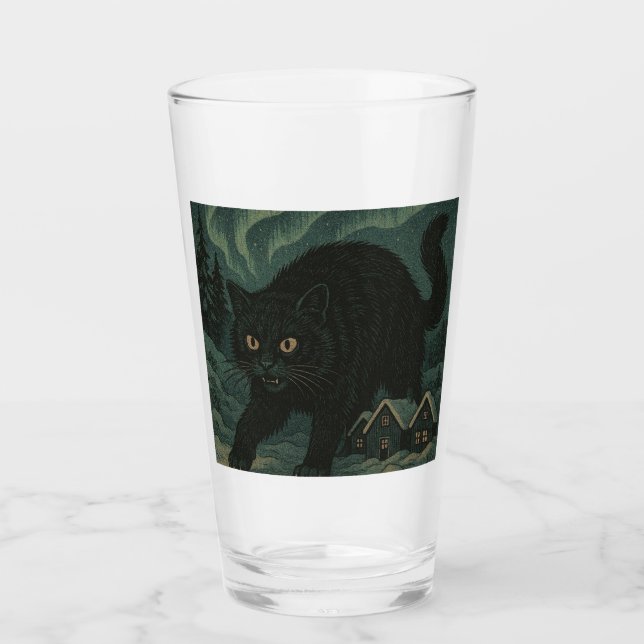 Copo De Pint Gato de Natal islandês Yule (Frente)