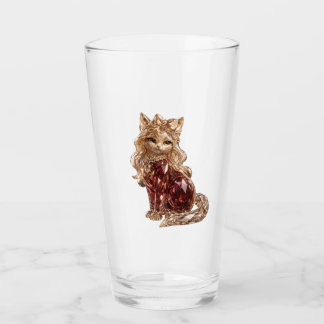 Copo De Pint Gato Fofo de Cristal Brilhante Luxo