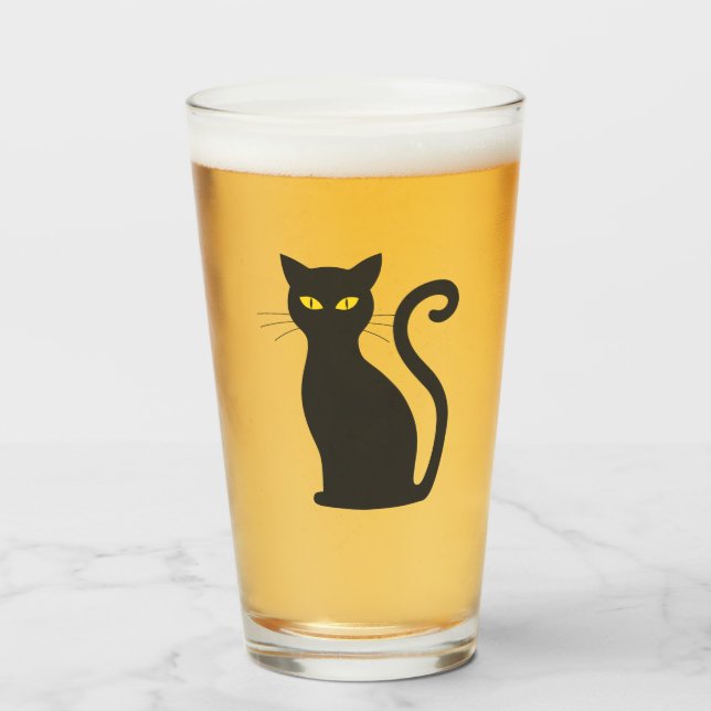 Copo De Pint Gato negro (Frente (Preenchido))