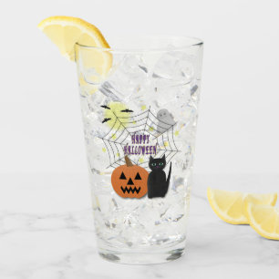 Copo De Pint Gato Preto e Abóbora Não Assustam Halloween