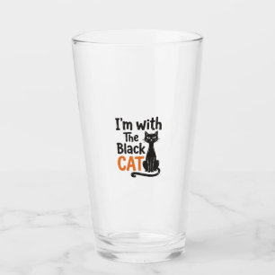 Copo De Pint Gato Preto Engraçado Gravura Vintage Design de Hal
