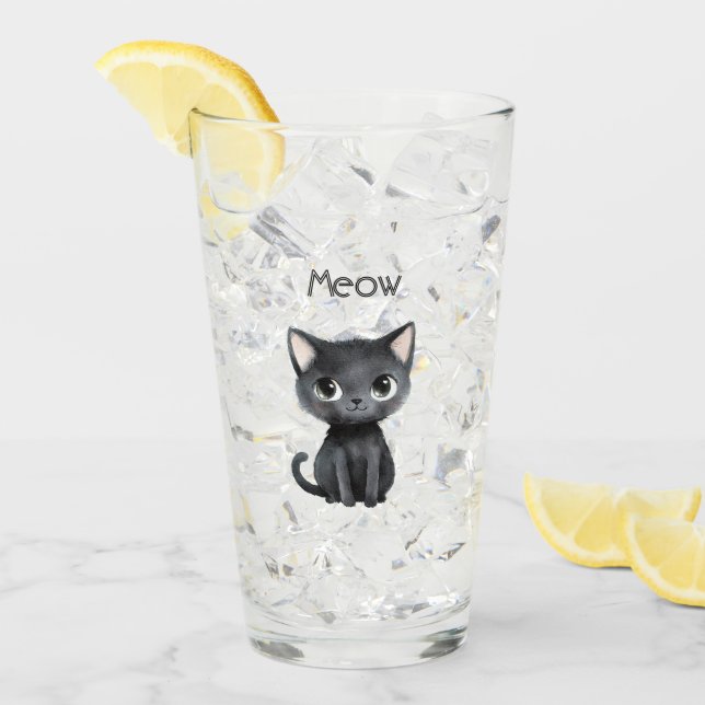 Copo De Pint Gato Preto Fofo Mia (Gelo frontal)