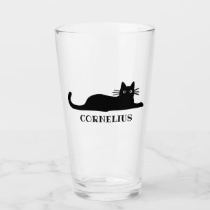 Copo De Pint Gato preto legal do gatinho personalizado