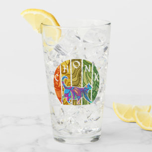 Copo De Pint Gato Psicodélico - Arte Felina Trippy