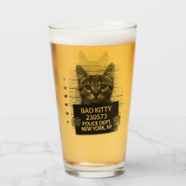 Copo De Pint Gato Ruim Polícia Kitty Preso Foto Cerveja Diverti
