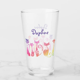 Copo De Pint Gatos de Silhueta Suave Adoráveis