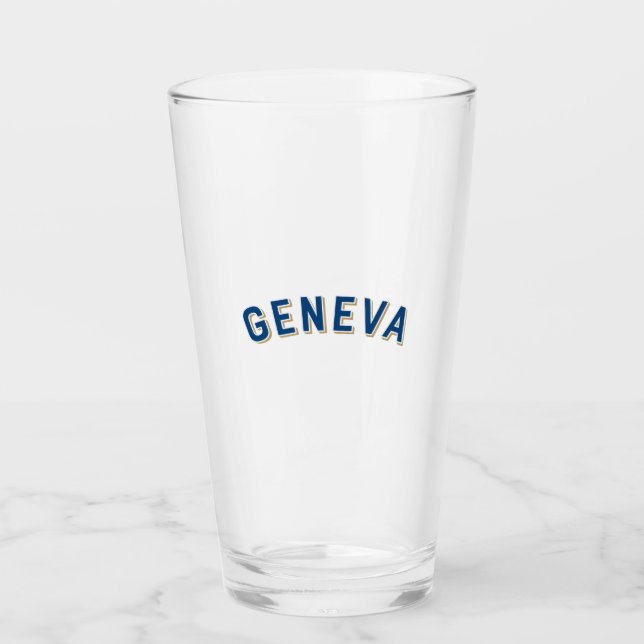 Copo De Pint Genebra, Arco de Vintage Suiça (Frente)