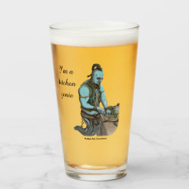 Copo De Pint Genie Chef Janto Cozinhar Fantasy Bebendo Glass
