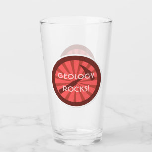 Copo De Pint Geologia Rocks! Logotipo do Rock Hammer