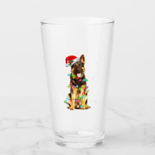 Copo De Pint German shepherd Cão Árvore Natal Doce Natal Xmas