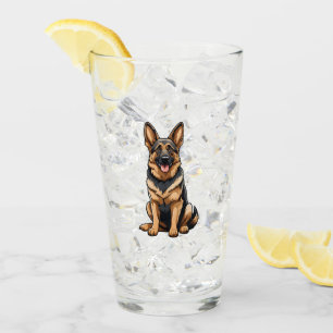 Copo De Pint German shepherd Cão Sorrindo