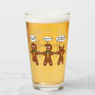 Copo De Pint Gingerbread Minha Perna Dói Cerveja Humor