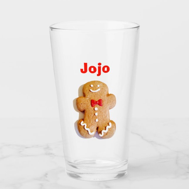 Copo De Pint Gingersnap Gingercake Man Red Holiday 4Jojo (Frente)
