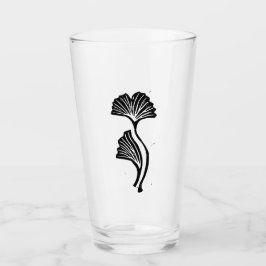 Copo De Pint Gingko Leaf Lino Impressão Glass