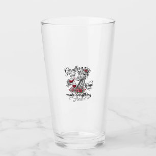 Copo De Pint Girafas E Vinho Camisa Desenho Gravura Vintage_1