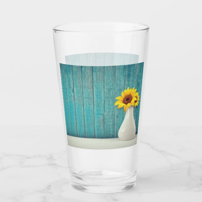 Copo De Pint Girassóis em um vaso       (Frente)
