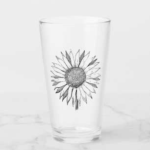 Copo De Pint Girassol Ilustrado