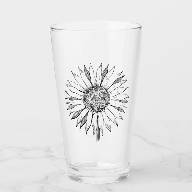 Copo De Pint Girassol Ilustrado (Frente)
