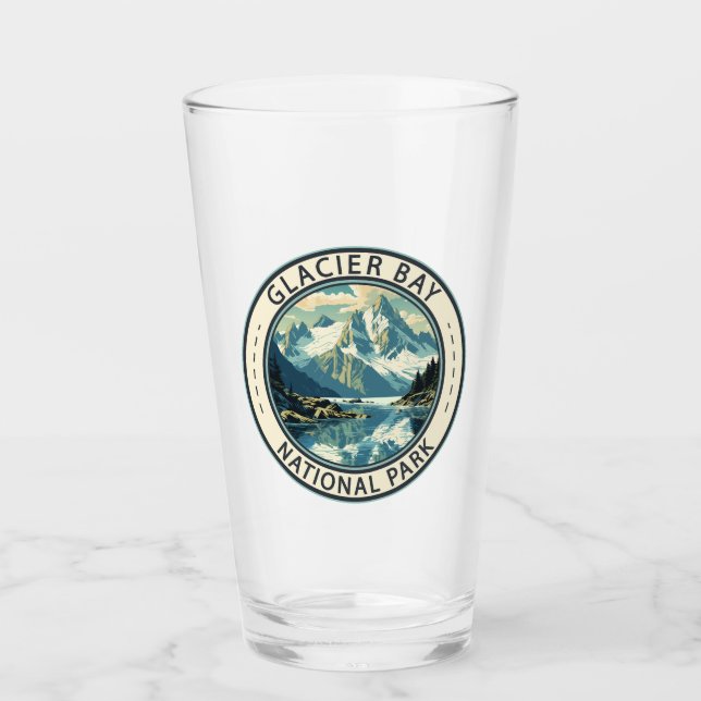 Copo De Pint Glacier Bay National Park Illustration Viagem Art (Frente)