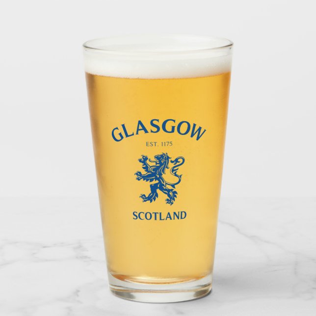 COPO DE PINT GLASGOW, ESCÓCIA (Frente (Preenchido))
