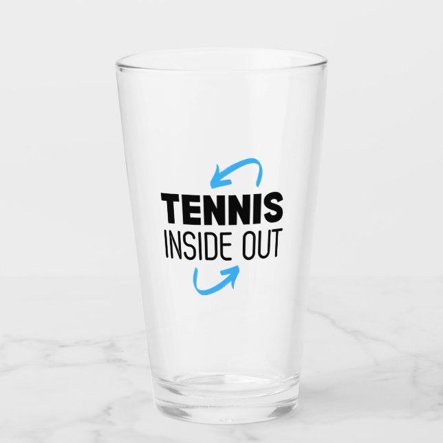 Copo De Pint Glass Cup Tennis Inside Out (Frente)
