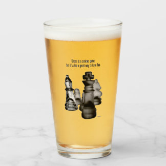 Copo De Pint Glass Tumbler Chess 16 onz