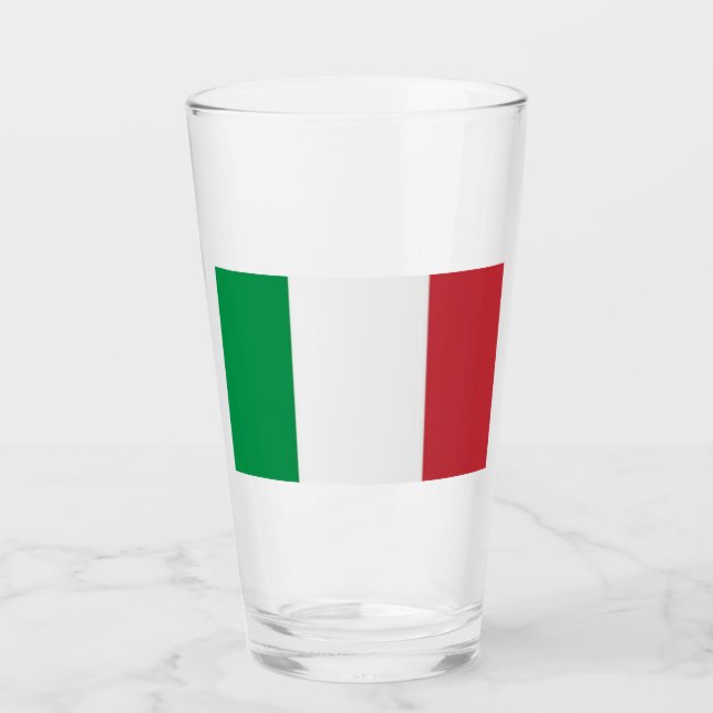 Copo De Pint Glass Tumbler Italy Flag 16 onz (Frente)