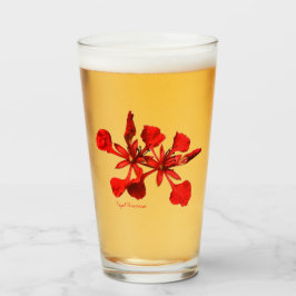 Copo De Pint Glass Tumbler Royal Poinciana 16 onz