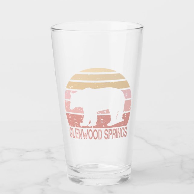 Copo De Pint Glenwood Springs Colorado Retro Bear (Frente)