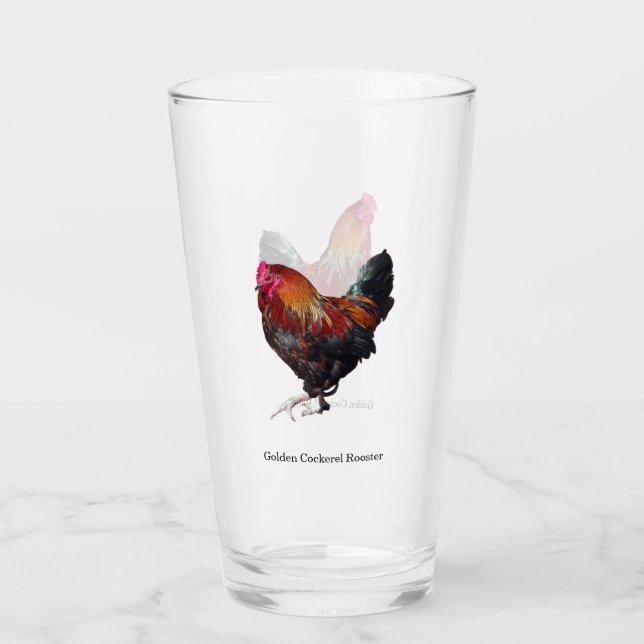 Copo De Pint Golden Cockerel Rooster glass (Frente)