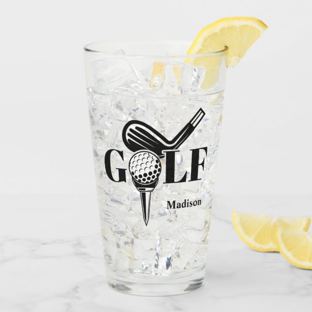 Copo De Pint Golf de Nome Personalizado (Gelo traseiro)