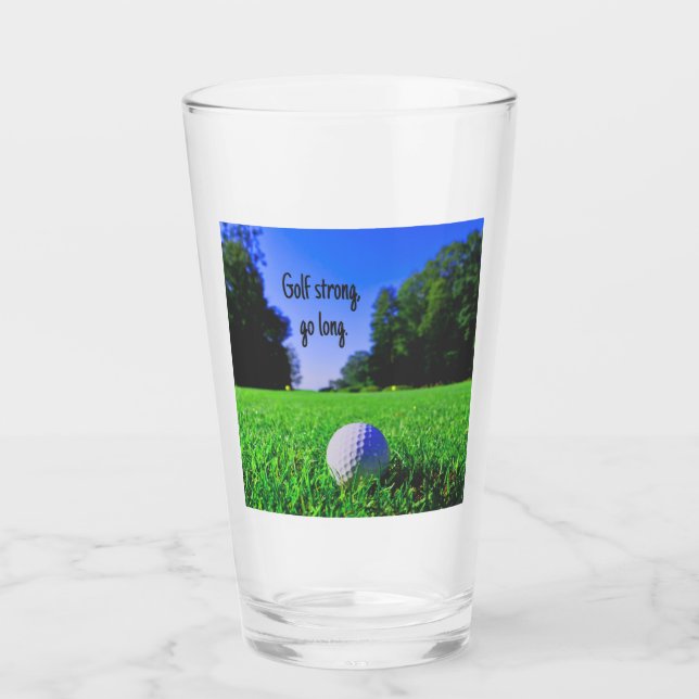Copo De Pint Golfe forte vai de relva longa bola de golfe (Frente)