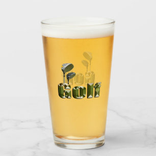 Copo De Pint Golfe Pega Com A Palavra Golfe,