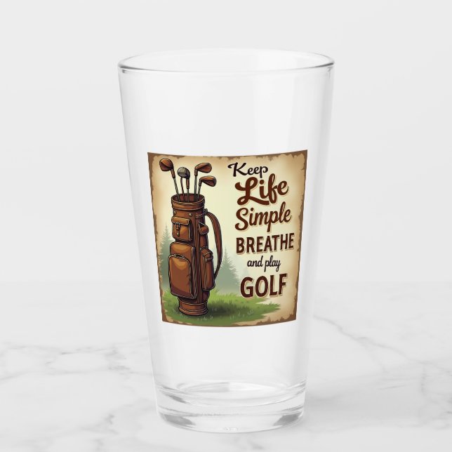 Copo De Pint Golfe Respira E Joga Golfe (Frente)