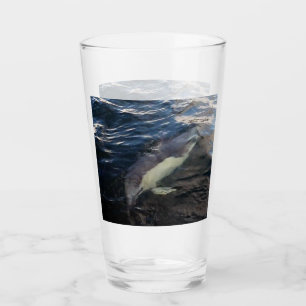 Copo De Pint Golfinho-comum Personalizável Nadando no Oceano